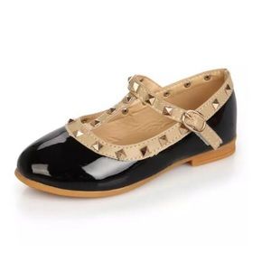 Black Studded Mary Janes